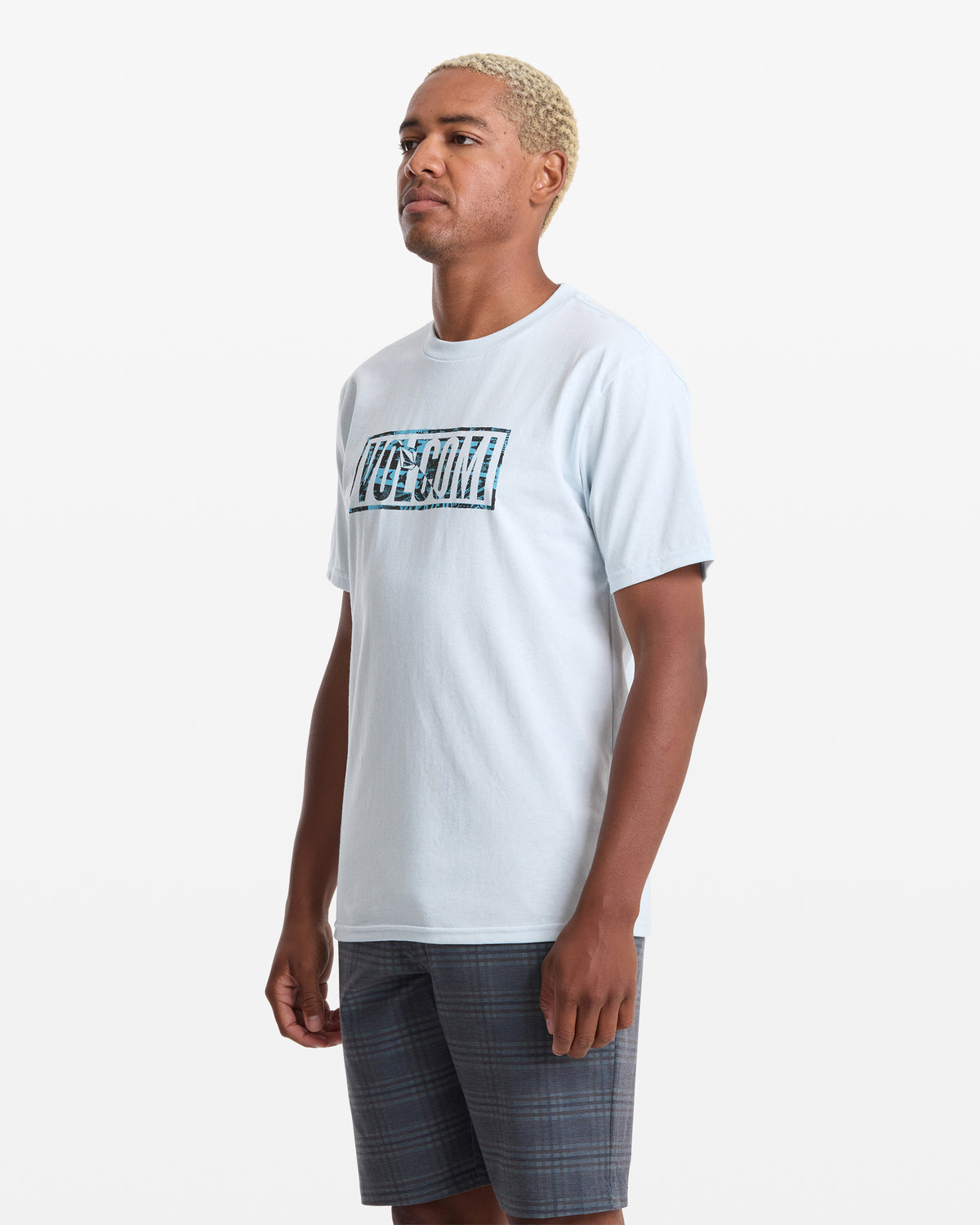 Men's Chaotic Short Sleeve Tee Light Blue Acid - Volcom