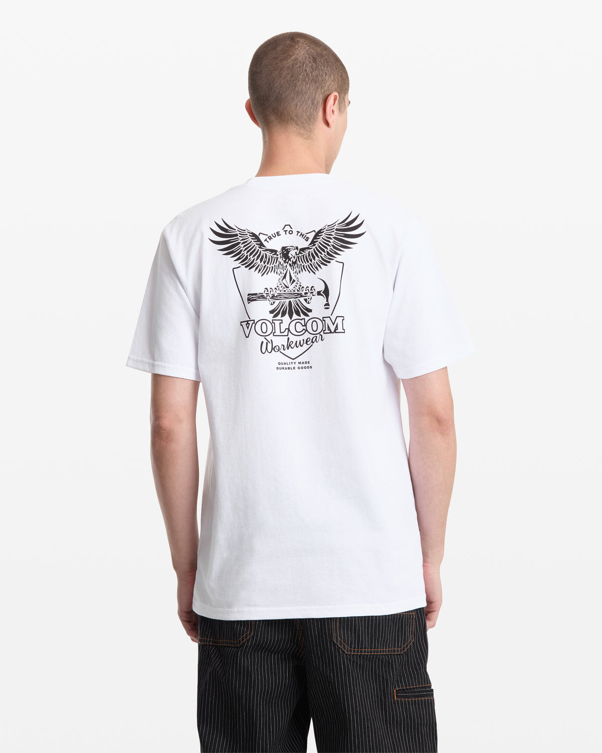 Men's Hammered Split Short Sleeve Tee White - Volcom