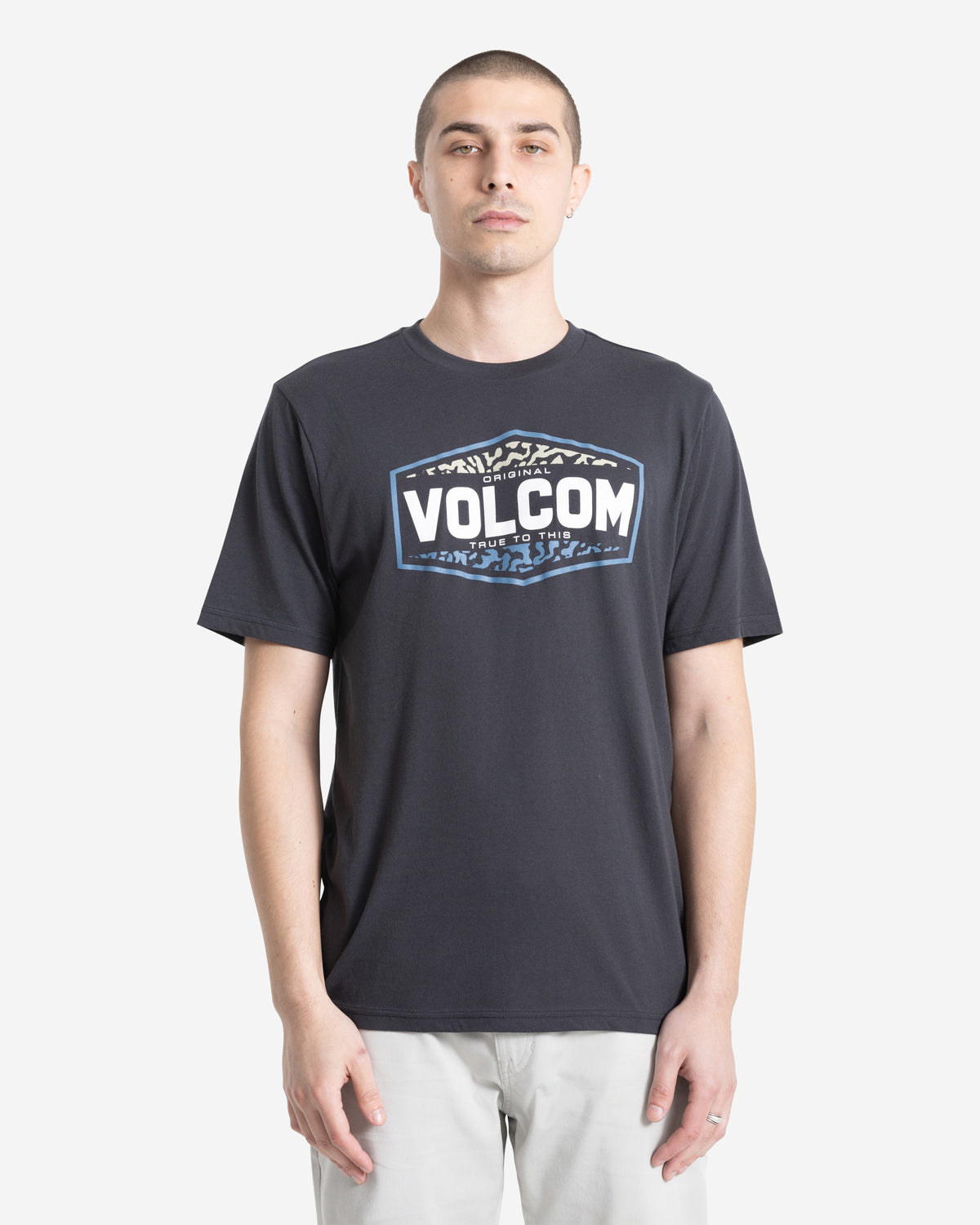 Men's Filler Up Short Sleeve Tee Washed Black Heather - Volcom