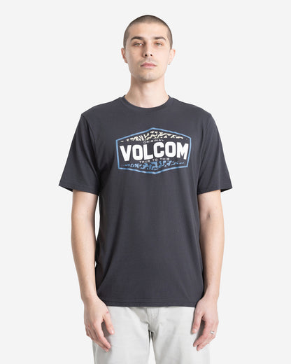 Men's Filler Up Short Sleeve Tee Washed Black Heather - Volcom