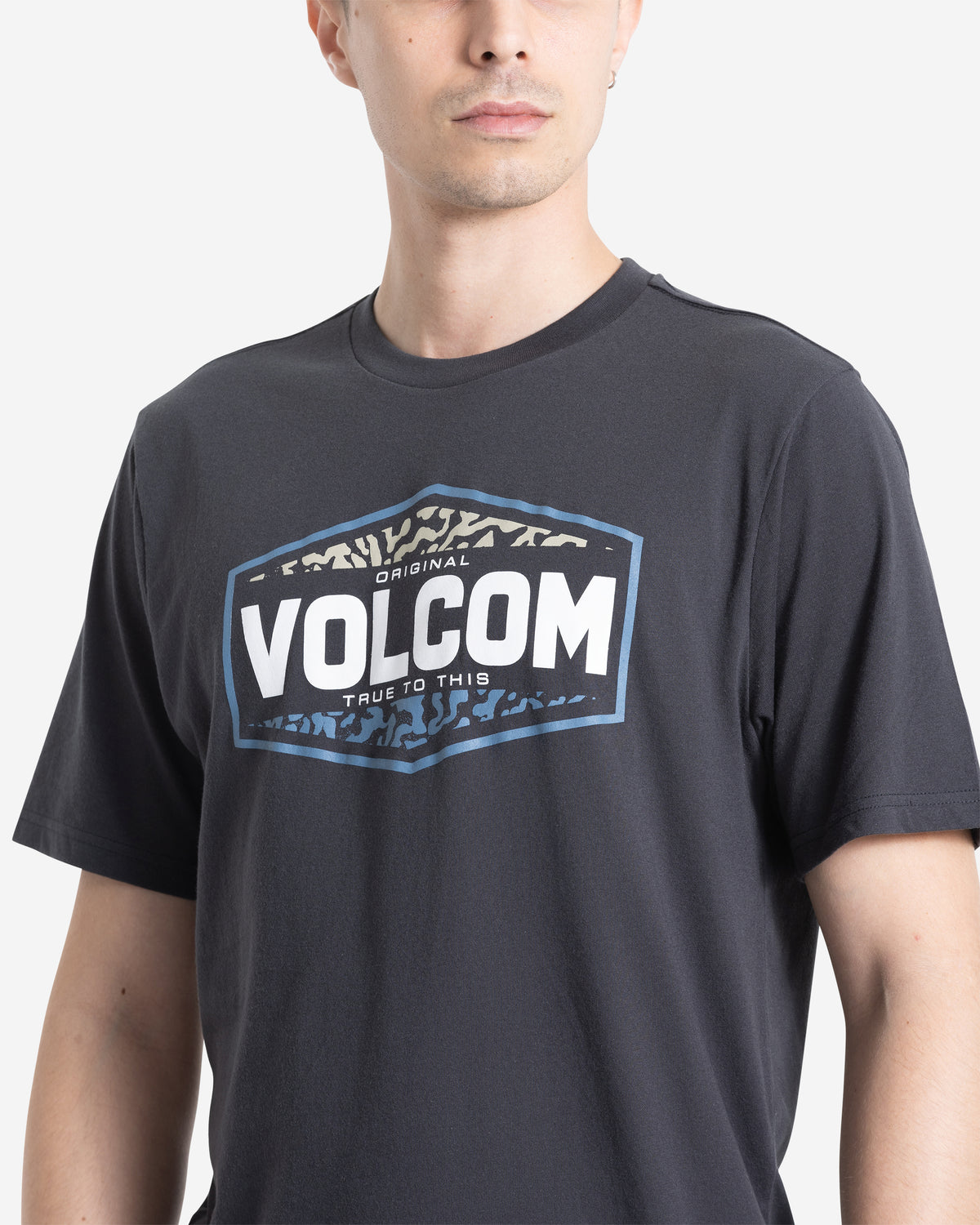 Men's Filler Up Short Sleeve Tee Washed Black Heather - Volcom