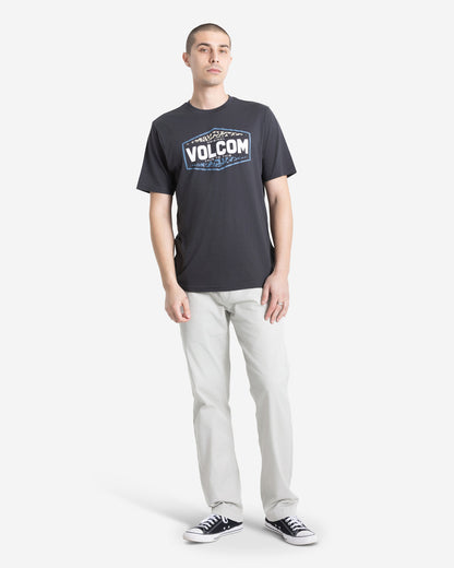 Men's Filler Up Short Sleeve Tee Washed Black Heather - Volcom