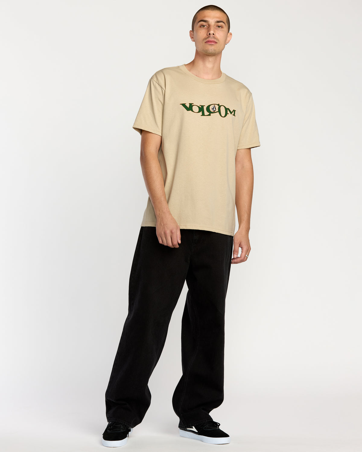 Men's Skidder Short Sleeve Tee Light Beige - Volcom