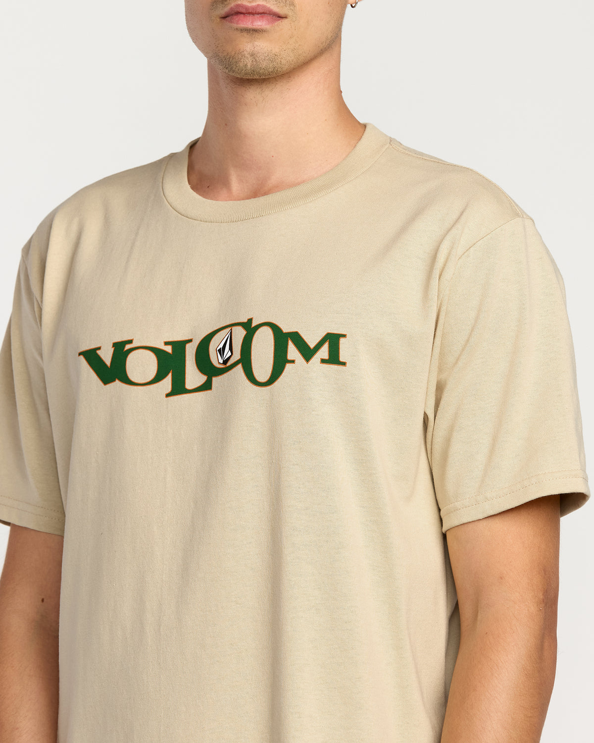 Men's Skidder Short Sleeve Tee Light Beige - Volcom