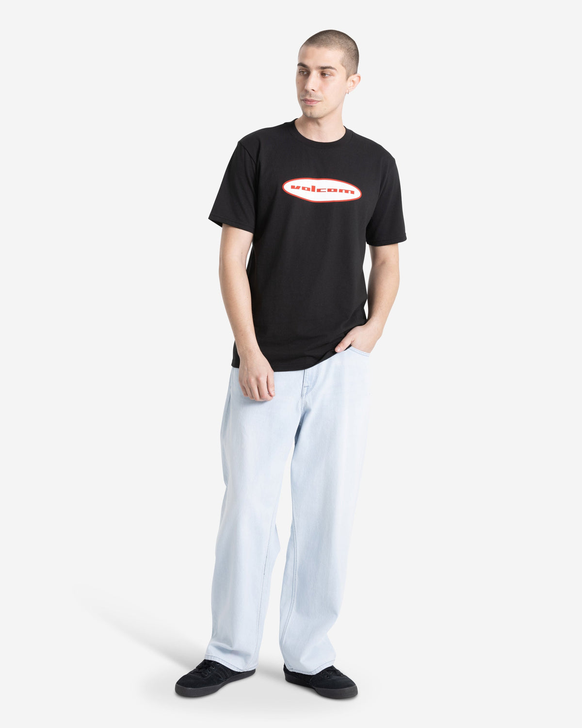Men's Quone Short Sleeve Tee Black - Volcom