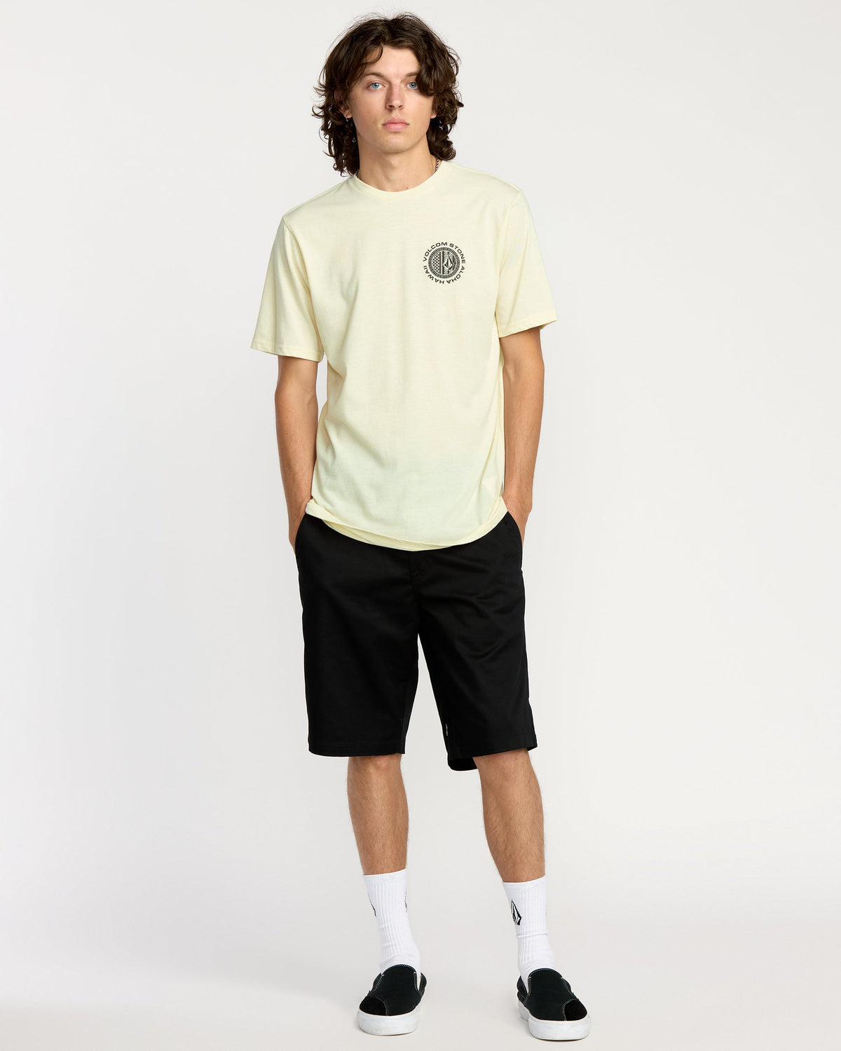Men's Oceanic Short Sleeve Tee Off White Heather - Volcom