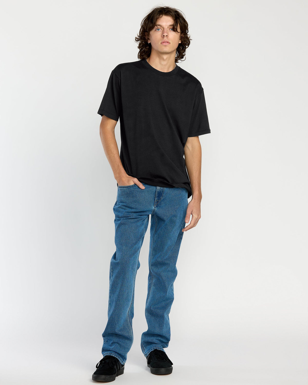 Men's Solid Short Sleeve Tee Black - Volcom