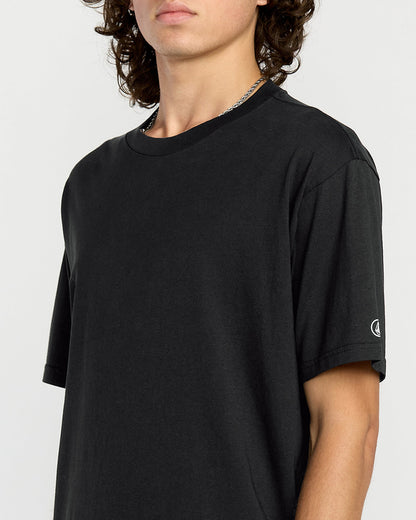 Men's Solid Short Sleeve Tee Black - Volcom