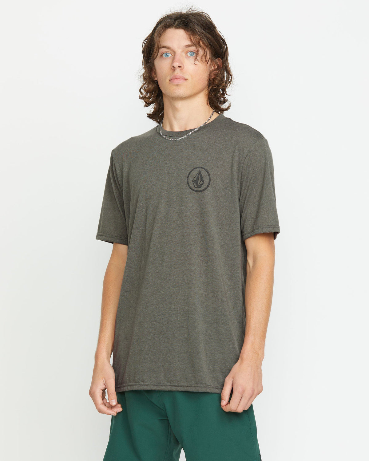 Men's Stone Tech Short Sleeve Tee Charcoal Heather - Volcom