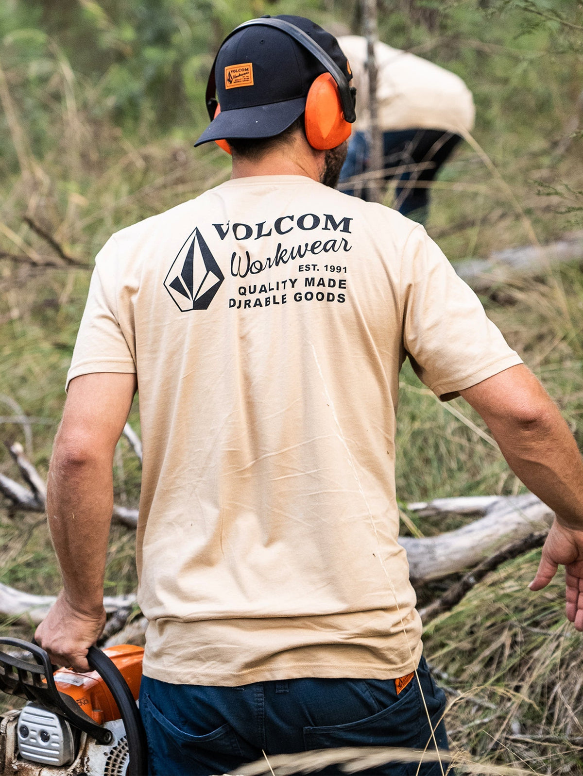 Men's Volcom Workwear Short Sleeve Tee Gravel - Volcom