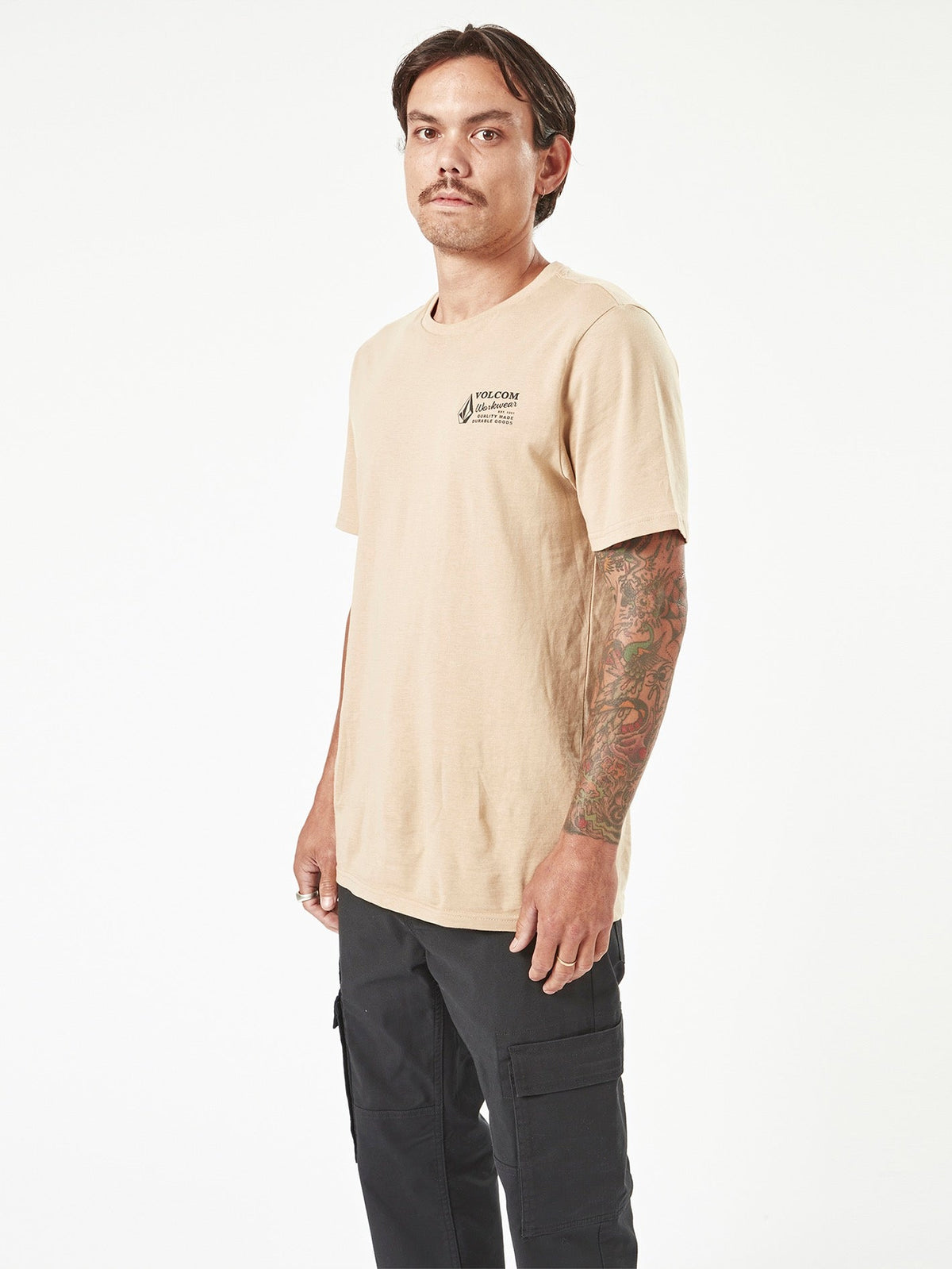 Men's Volcom Workwear Short Sleeve Tee Gravel - Volcom