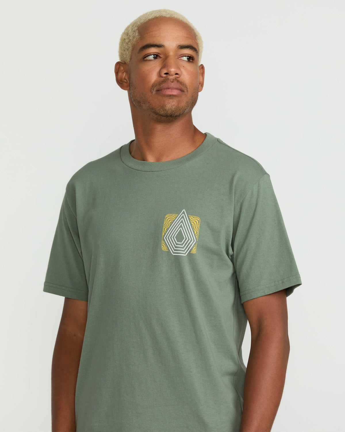 Men's Plated Short Sleeve Tee Light Olive - Volcom