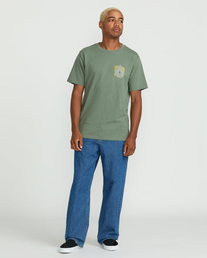 Men's Plated Short Sleeve Tee Light Olive - Volcom