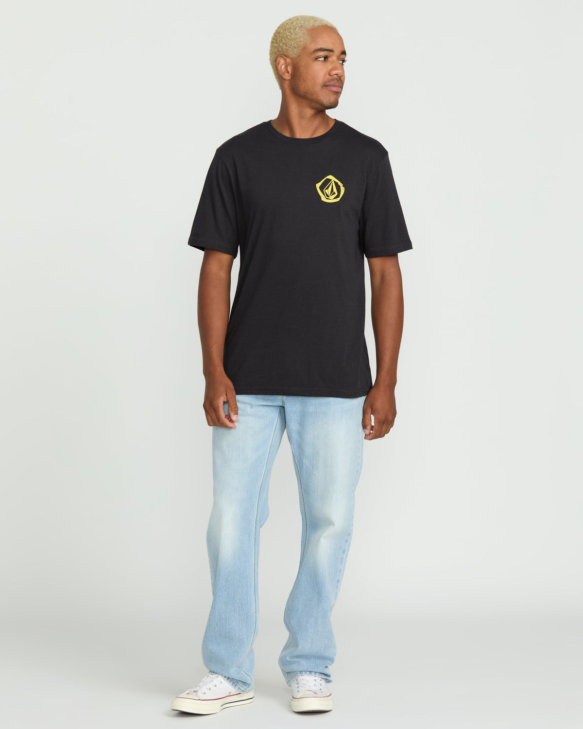 Men's Wavvy Short Sleeve Tee Washed Black Heather - Volcom