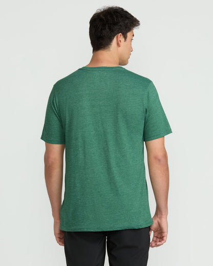 Men's Lined Up Short Sleeve Tee Forest Heather - Volcom