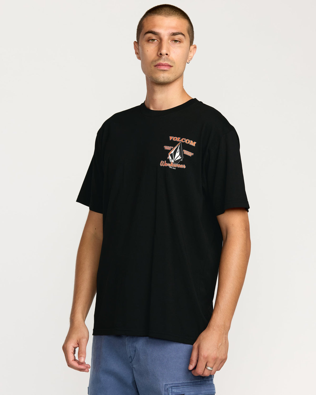 Men's Enamel Short Sleeve Tee Black - Volcom