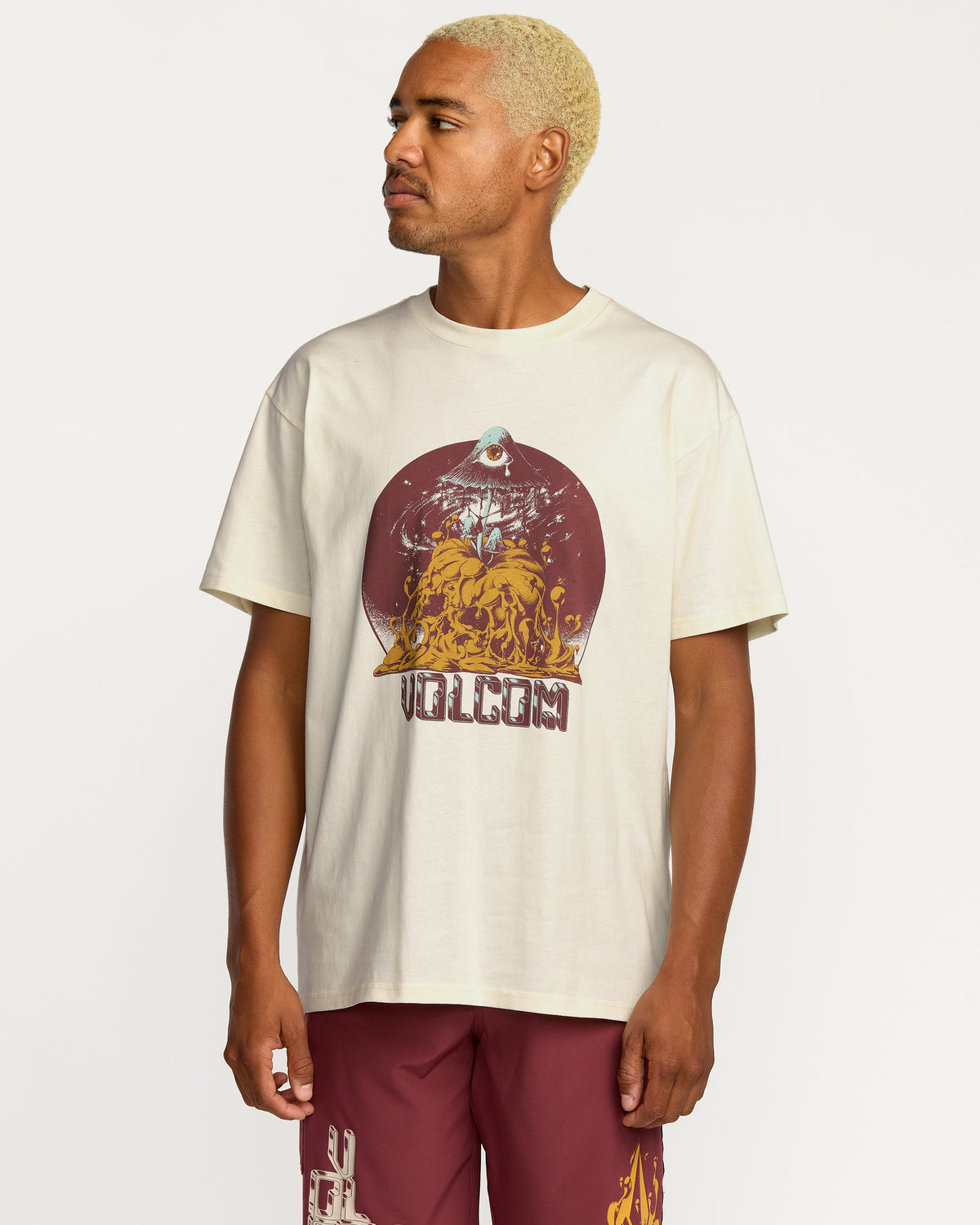 Men's Featured Artist Callum Rooney Short Sleeve Tee Off White - Volcom