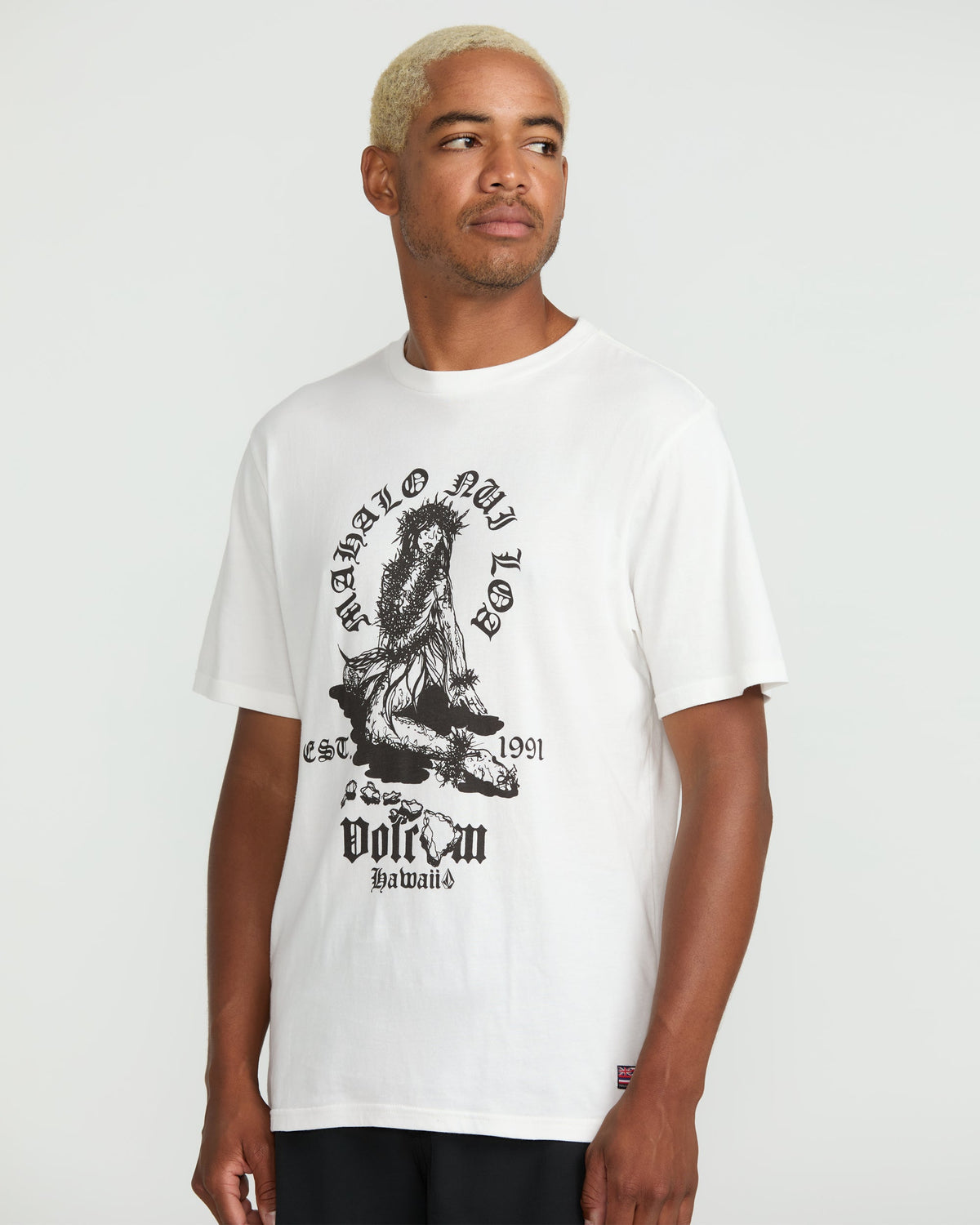 Men's Nui Loa Short Sleeve Tee Off White - Volcom