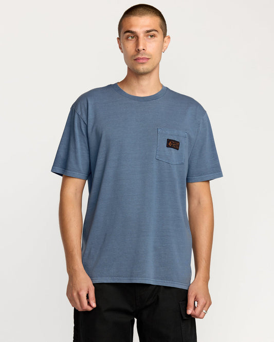 Men's Workwear Certified Pocket Short Sleeve Tee Blue Wash - Volcom