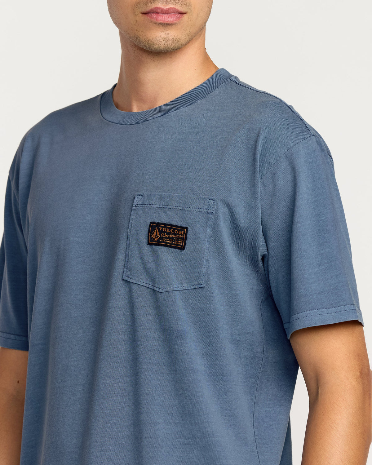 Men's Workwear Certified Pocket Short Sleeve Tee Blue Wash - Volcom