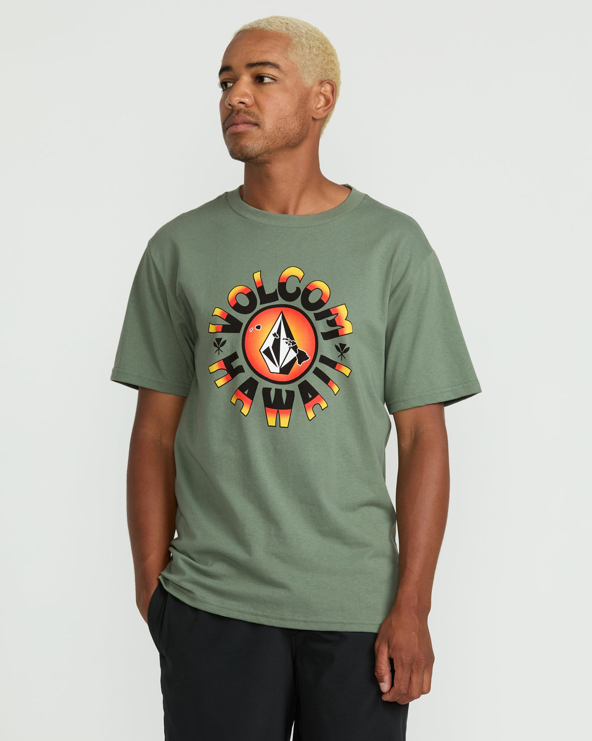 Men's Rotation Short Sleeve Tee Light Olive - Volcom