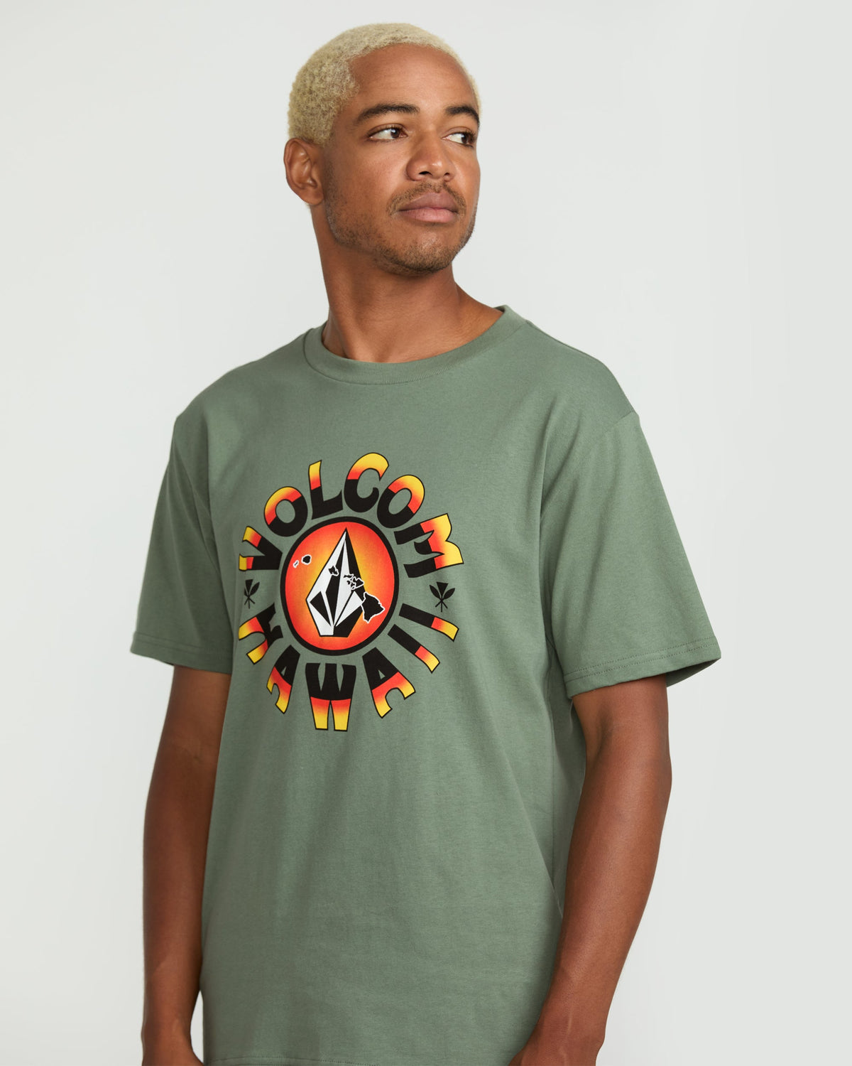 Men's Rotation Short Sleeve Tee Light Olive - Volcom