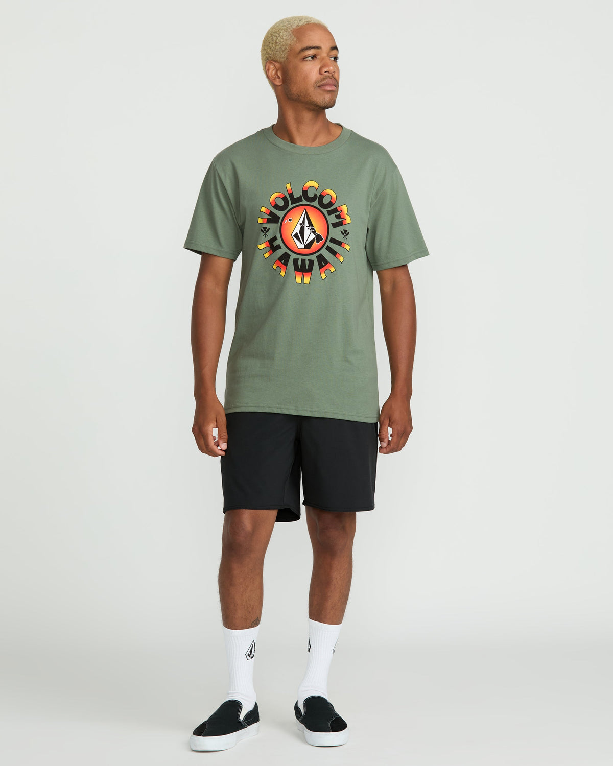 Men's Rotation Short Sleeve Tee Light Olive - Volcom