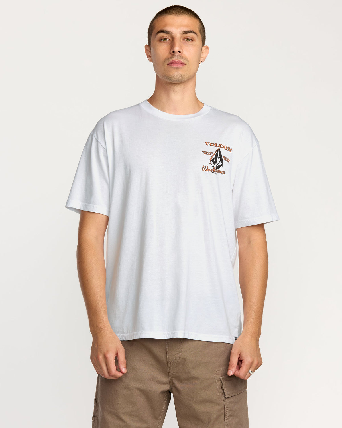 Men's Enamel Short Sleeve Tee White - Volcom
