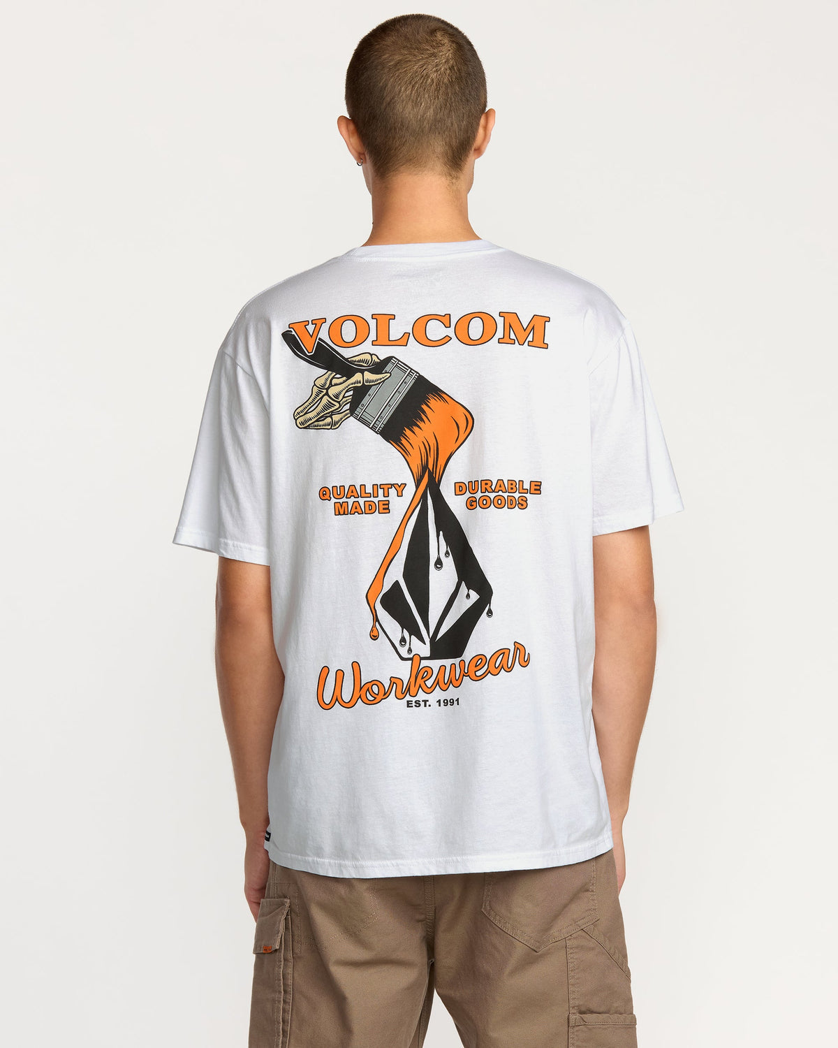 Men's Enamel Short Sleeve Tee White - Volcom