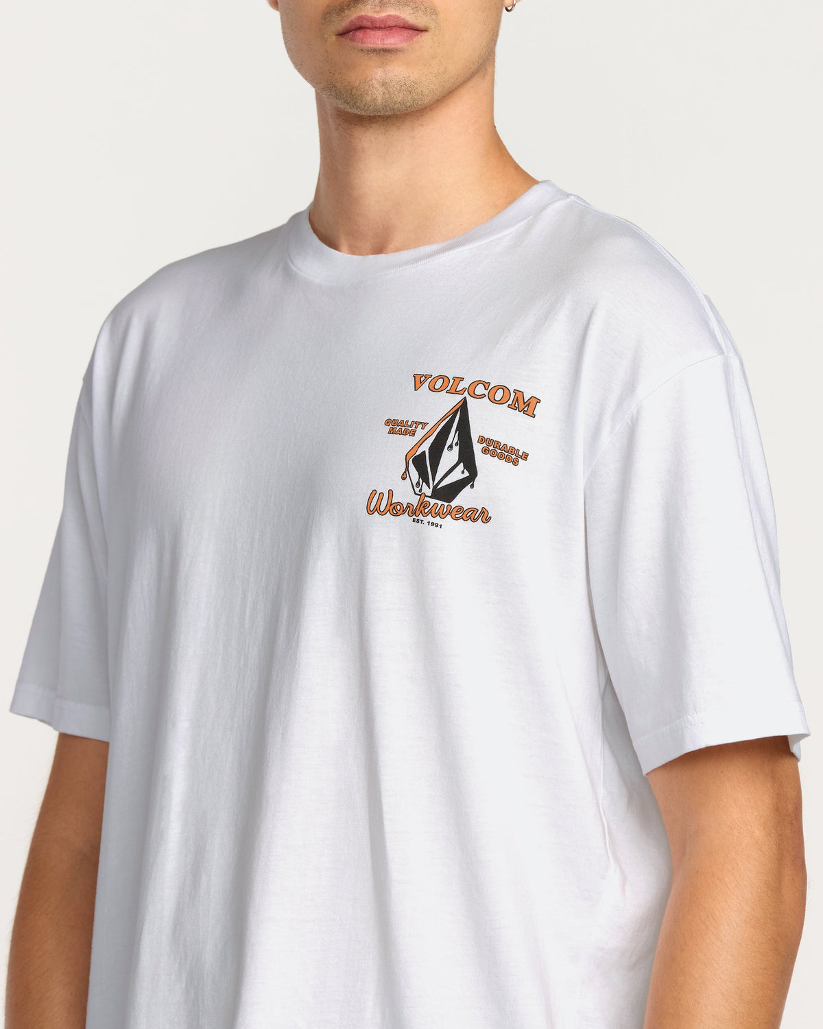 Men's Enamel Short Sleeve Tee White - Volcom