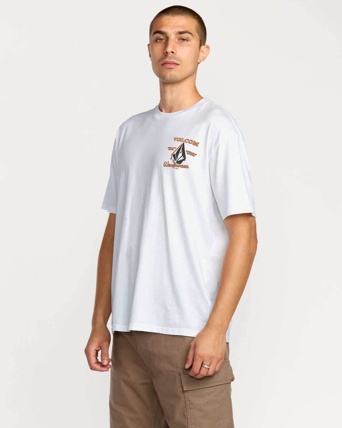 Men's Enamel Short Sleeve Tee White - Volcom