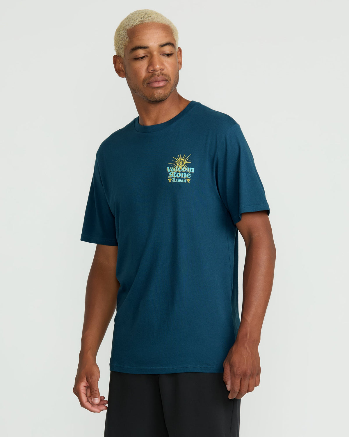 Men's Flyover Short Sleeve Tee Deep Blue - Volcom