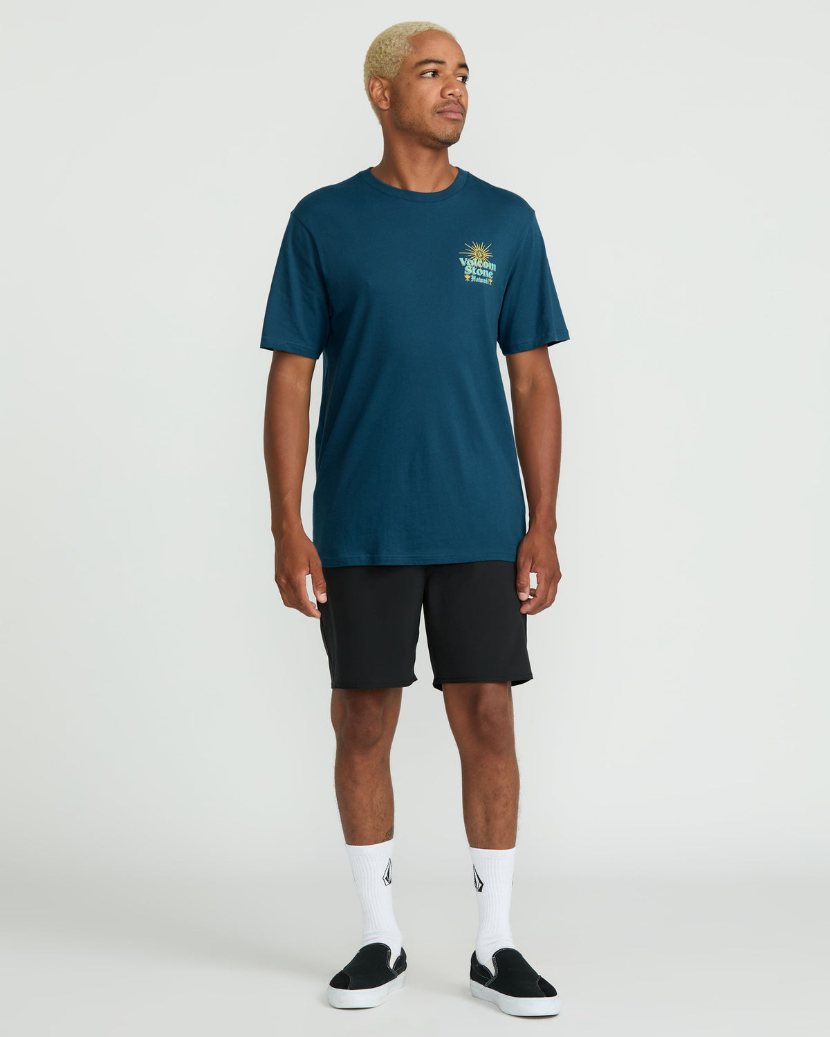 Men's Flyover Short Sleeve Tee Deep Blue - Volcom