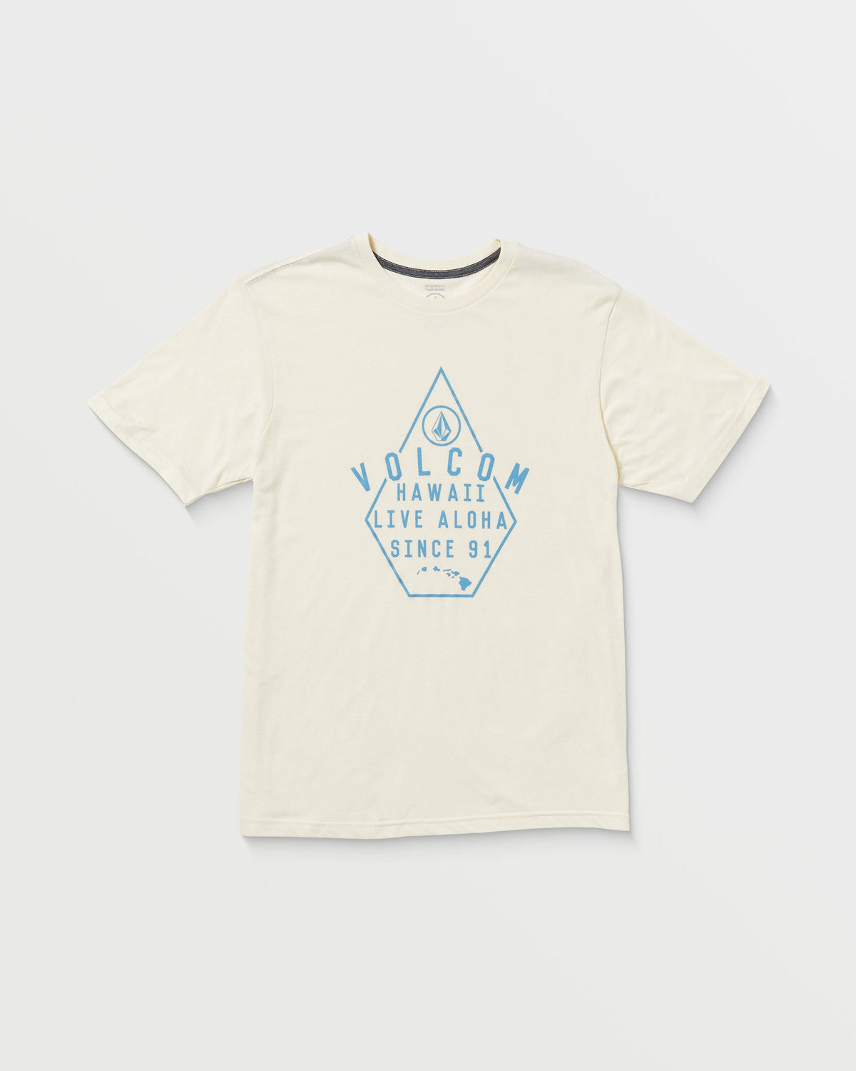 Men's Lined Up Short Sleeve Tee Off White Heather - Volcom