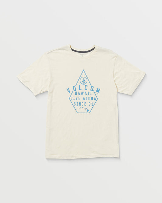 Men's Lined Up Short Sleeve Tee Off White Heather - Volcom