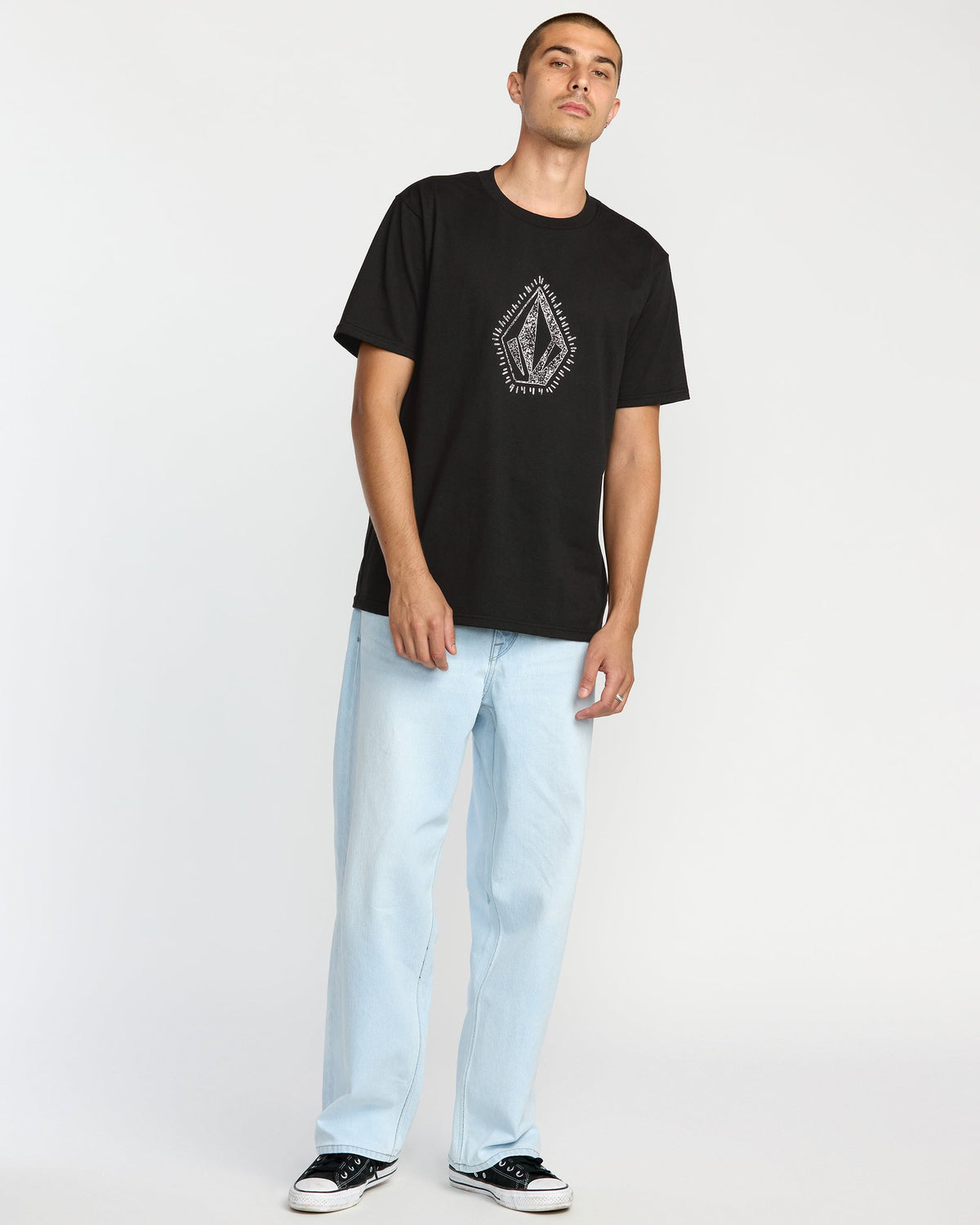 Men's Stone Lore Short Sleeve Tee Black - Volcom