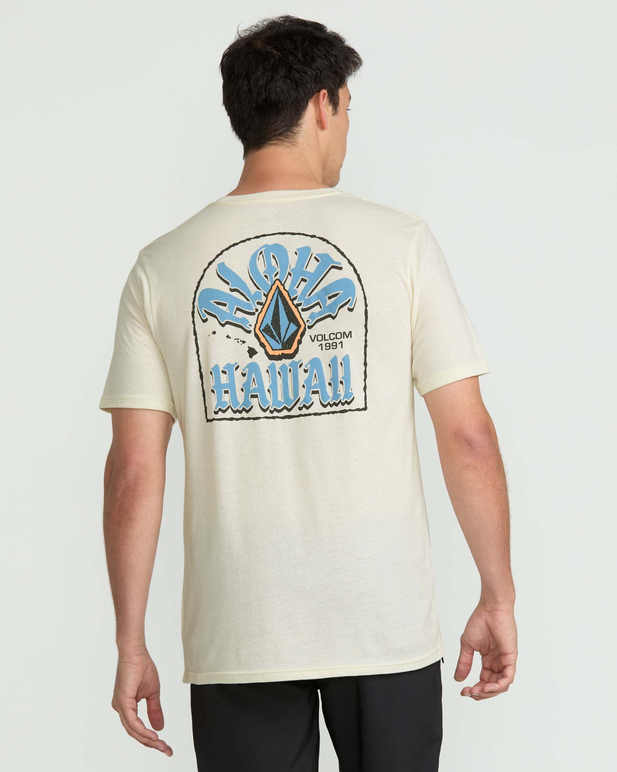 Men's Chandler Short Sleeve Tee Off White Heather - Volcom