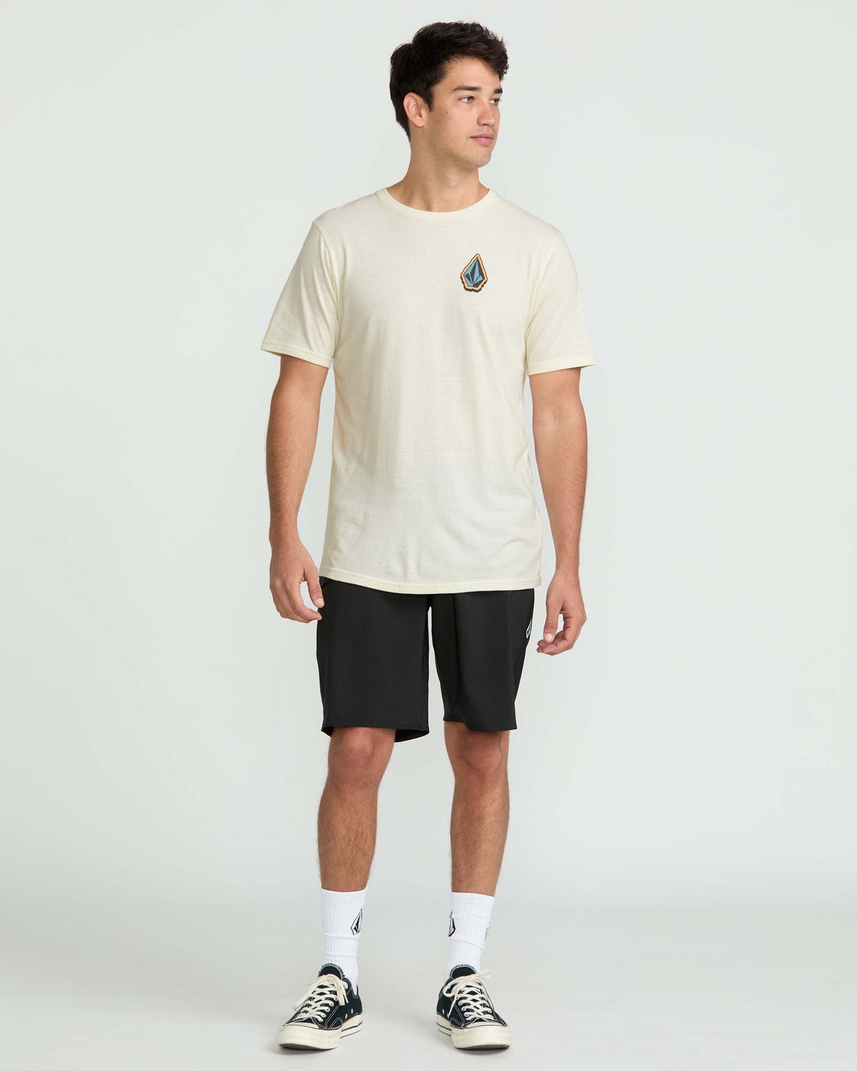 Men's Chandler Short Sleeve Tee Off White Heather - Volcom