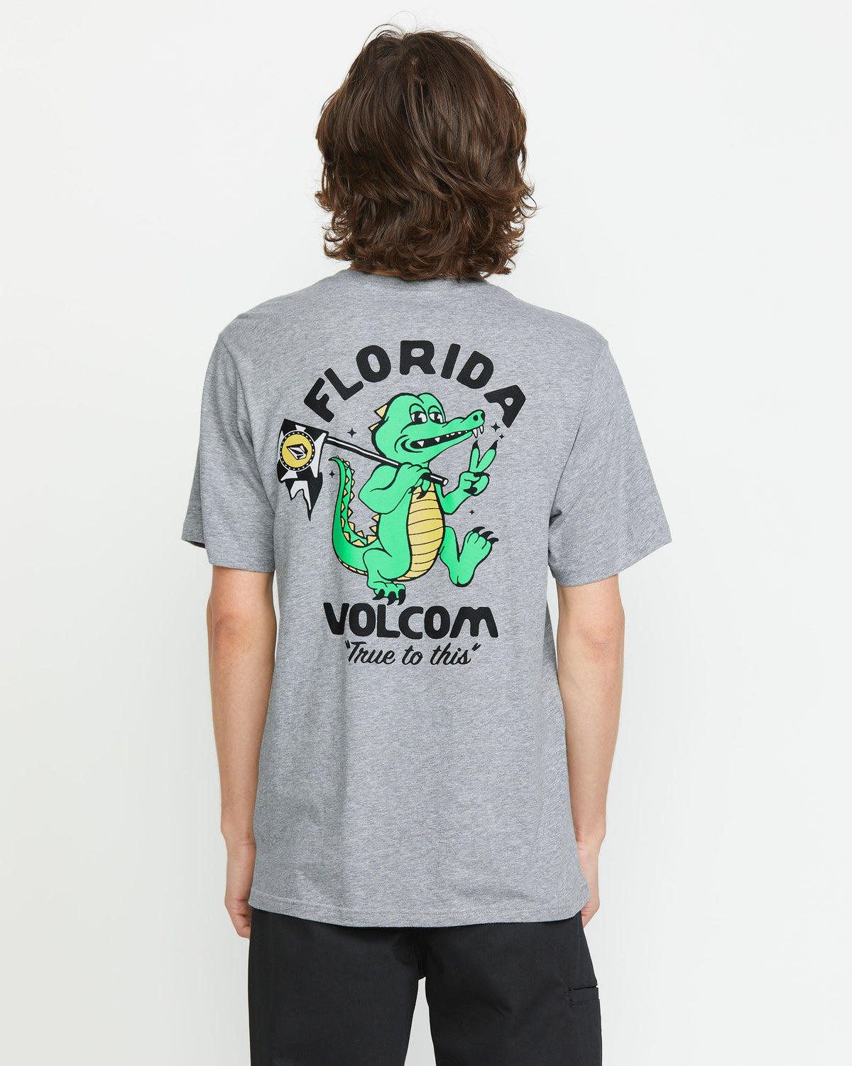Men's Gatornation Short Sleeve Tee Heather Grey - Volcom