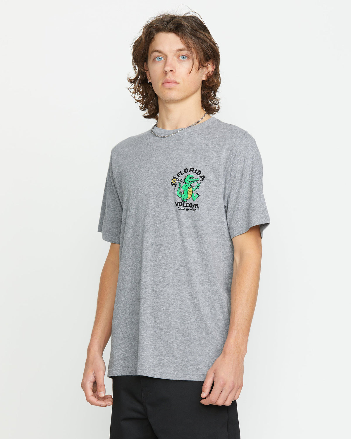 Men's Gatornation Short Sleeve Tee Heather Grey - Volcom