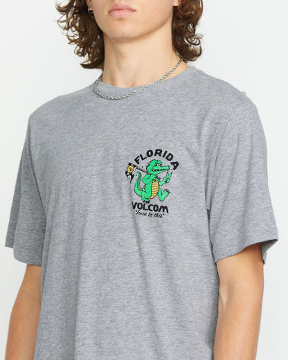 Men's Gatornation Short Sleeve Tee Heather Grey - Volcom