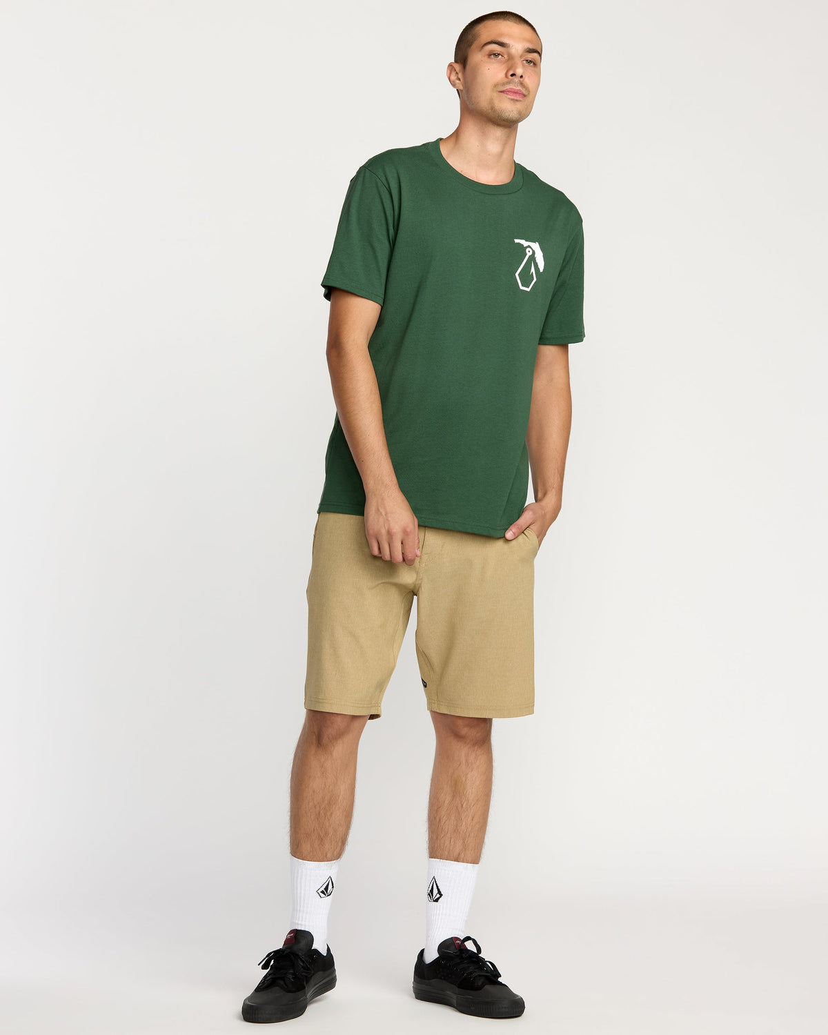 Men's Reelin Short Sleeve Tee Vineyard Green - Volcom