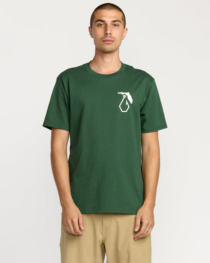 Men's Reelin Short Sleeve Tee Vineyard Green - Volcom