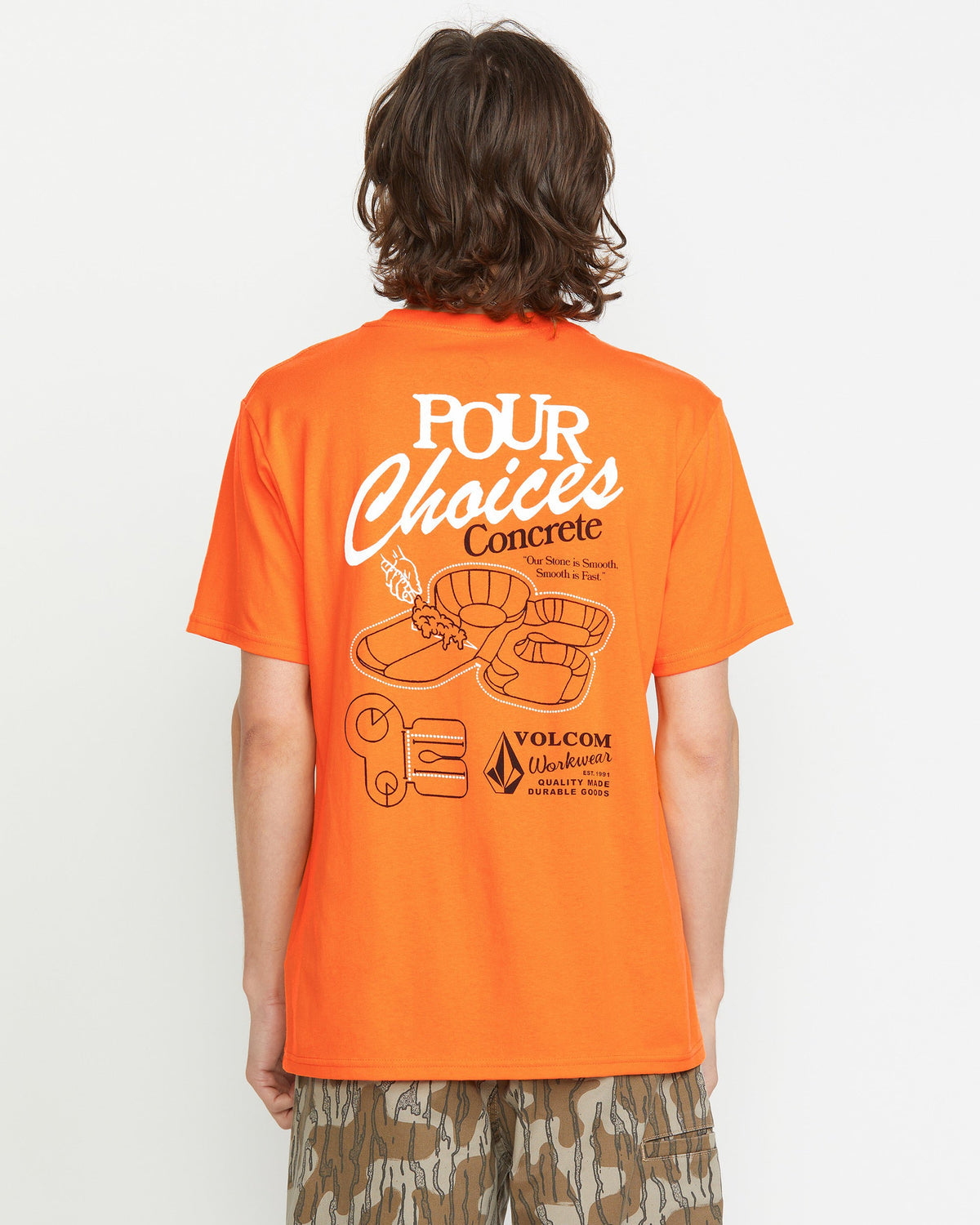 Men's Pour Choices Short Sleeve Tee Neon Orange - Volcom