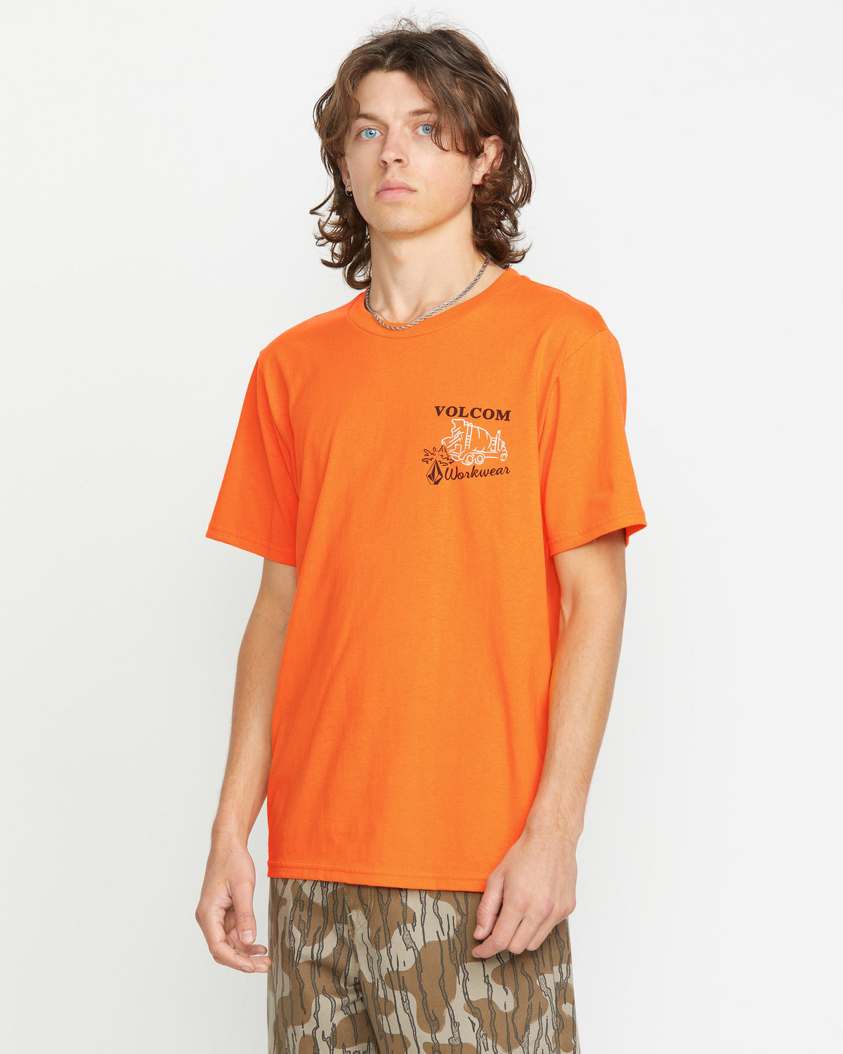 Men's Pour Choices Short Sleeve Tee Neon Orange - Volcom
