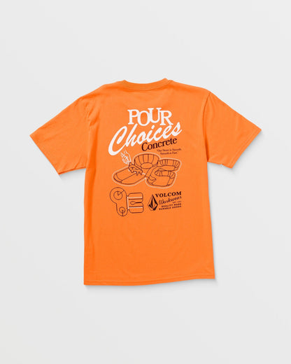 Men's Pour Choices Short Sleeve Tee Neon Orange - Volcom