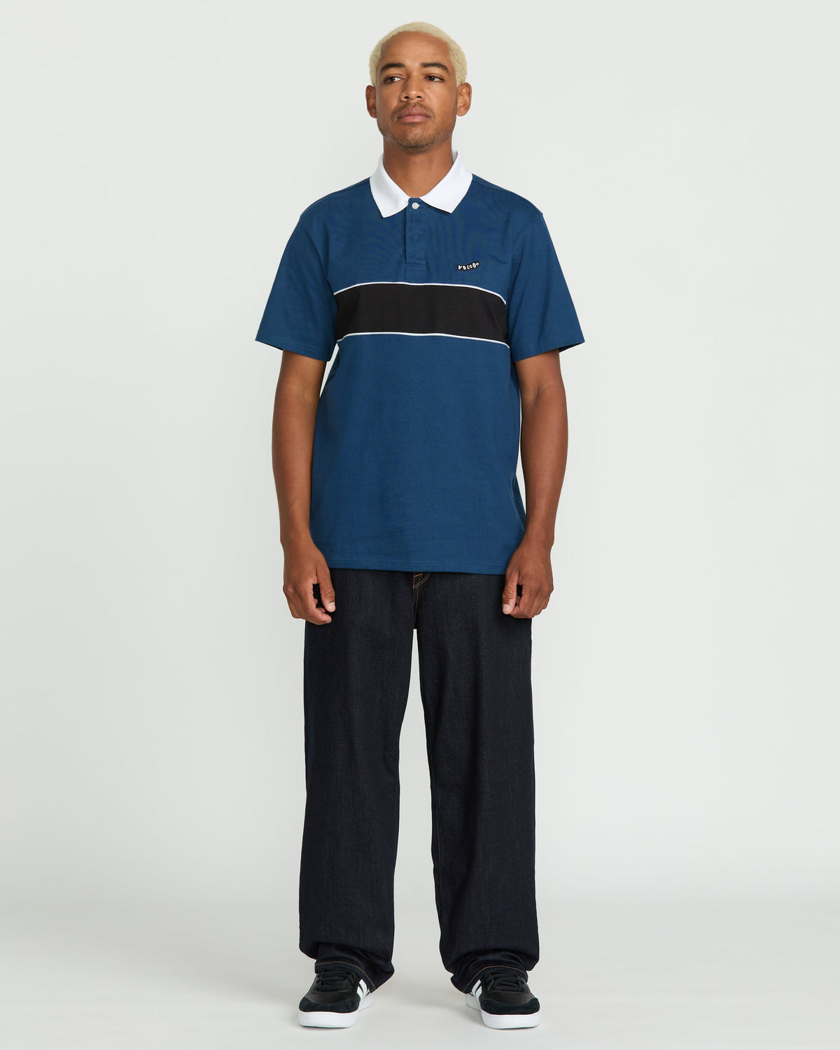 Men's Gemstone Polo Short Sleeve Tee Deep Blue - Volcom