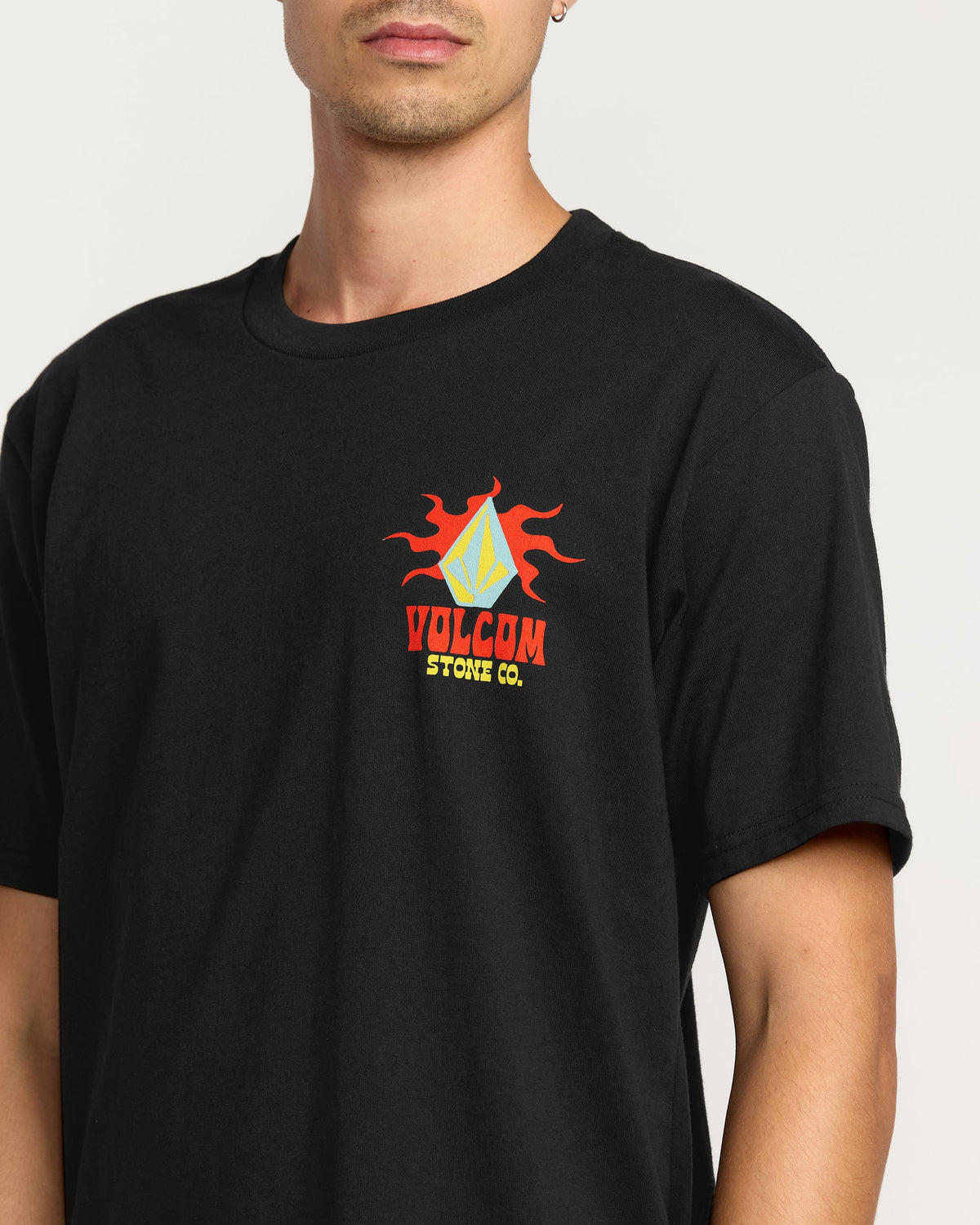 Men's Peak A Boo Short Sleeve Tee Black - Volcom