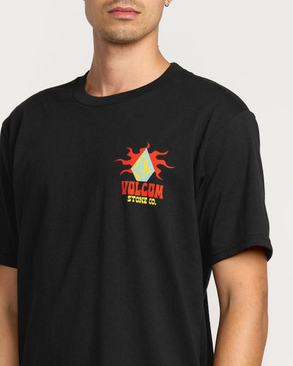 Men's Peak A Boo Short Sleeve Tee Black - Volcom