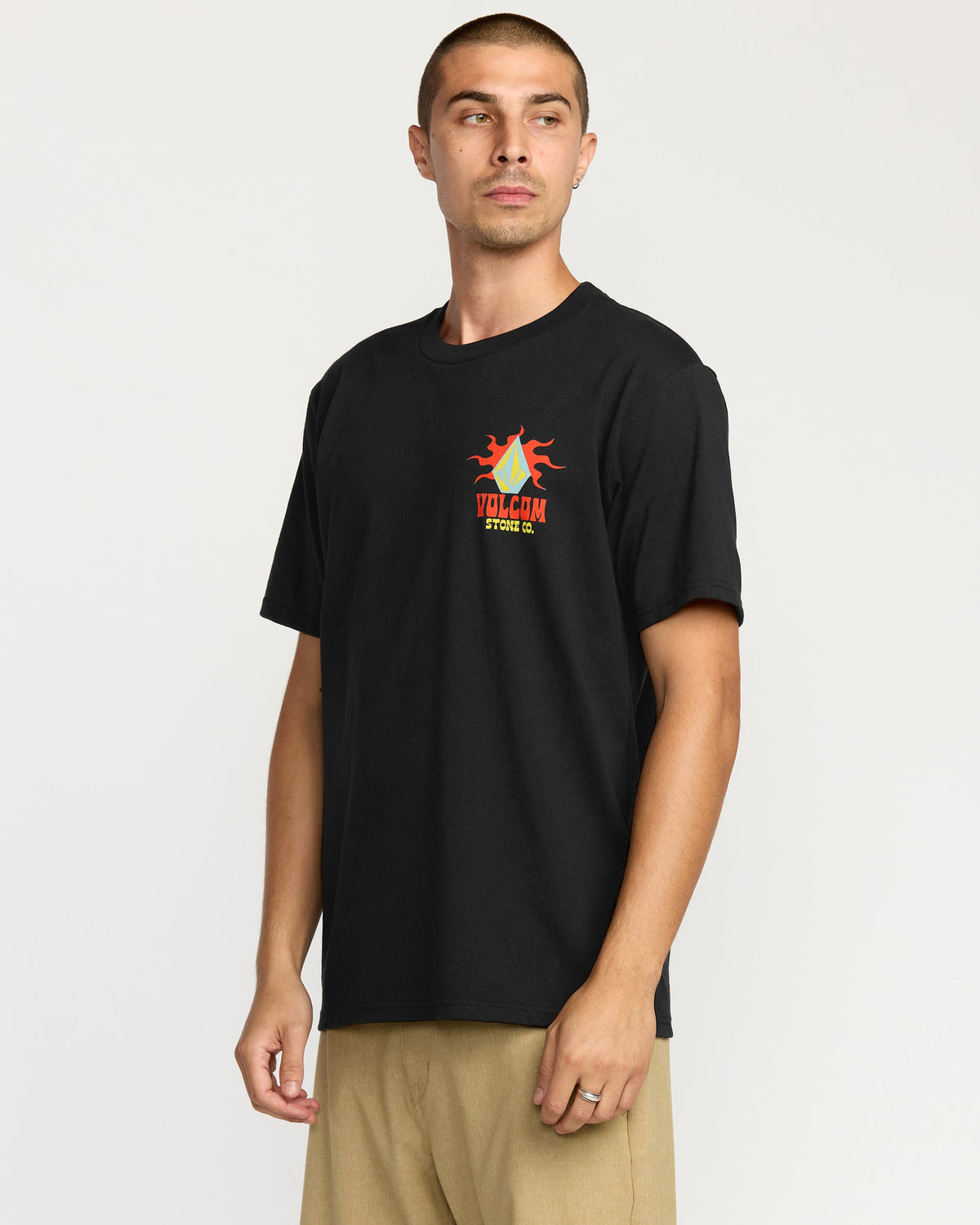 Men's Peak A Boo Short Sleeve Tee Black - Volcom